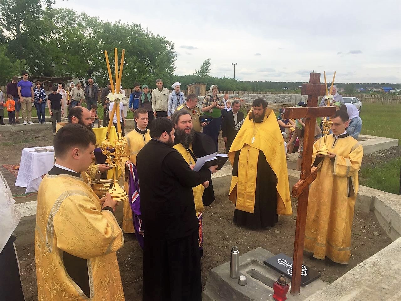 Закладка камня на строительство храма